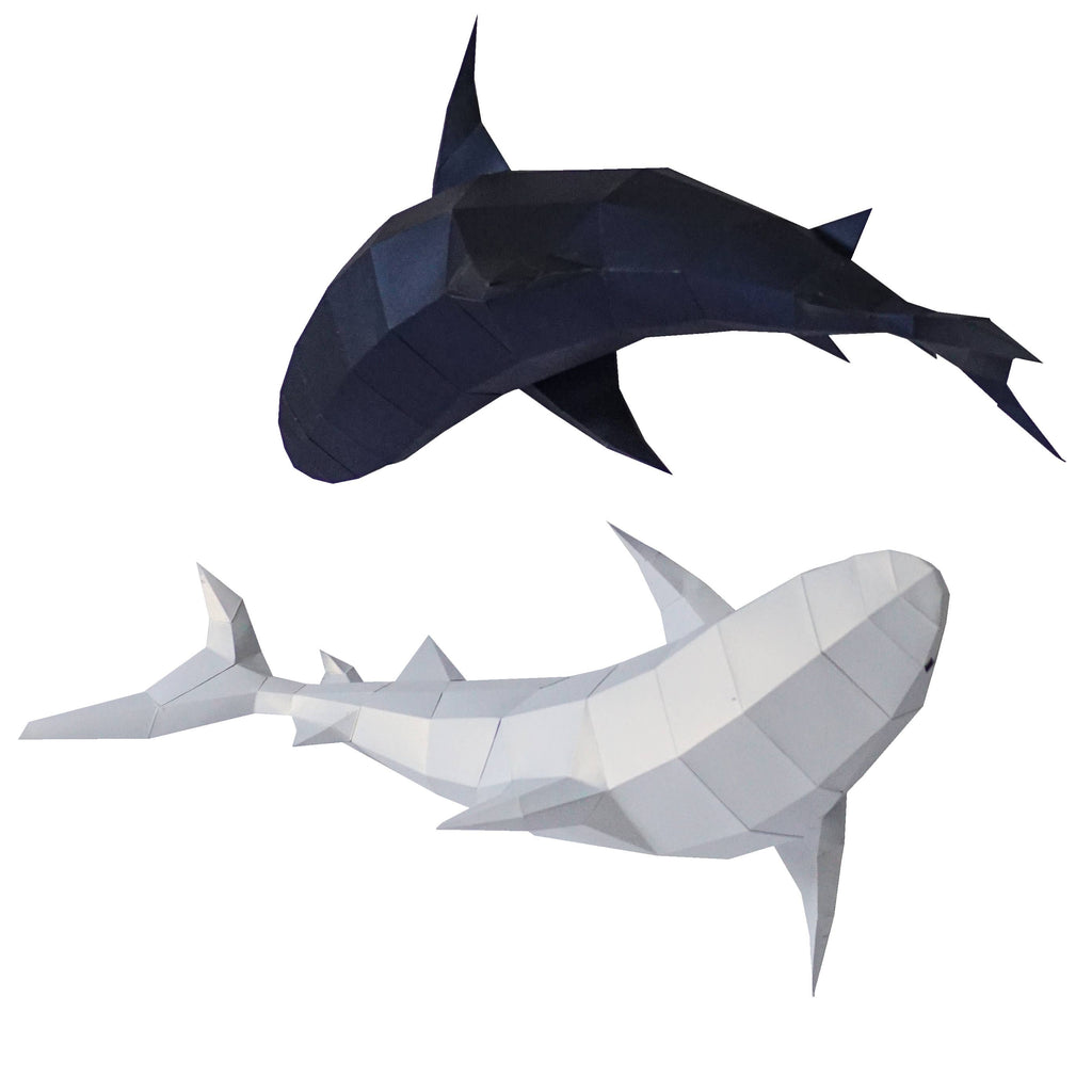 Tiger Sharks 3D PaperCraft Wall Art Origami Model