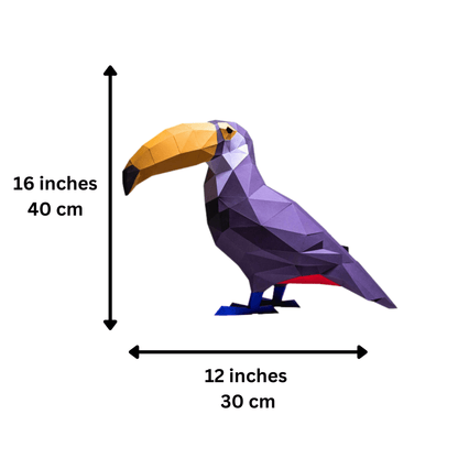 Toucan 3D Paper Art Origami Model, Bird PaperCraft Kit
