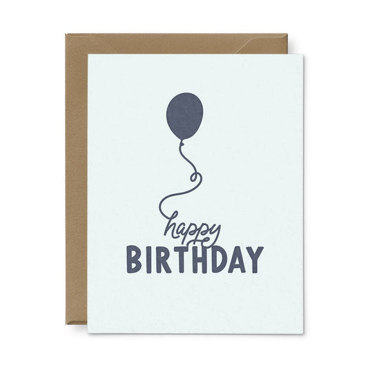 Happy Birthday Balloon Greeting Card - Single