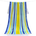 THICKENED BEACH TOWEL WITH PRINTED STRIPES