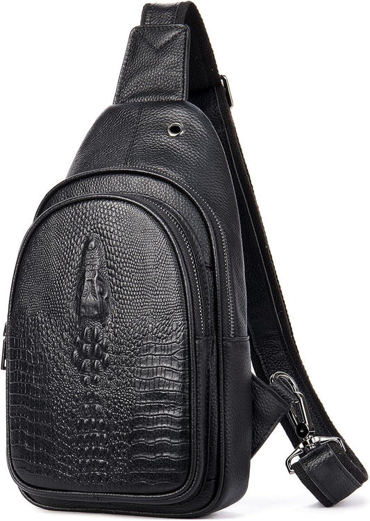 FR Fashion Co. Full-Grain Leather Crocodile Bag