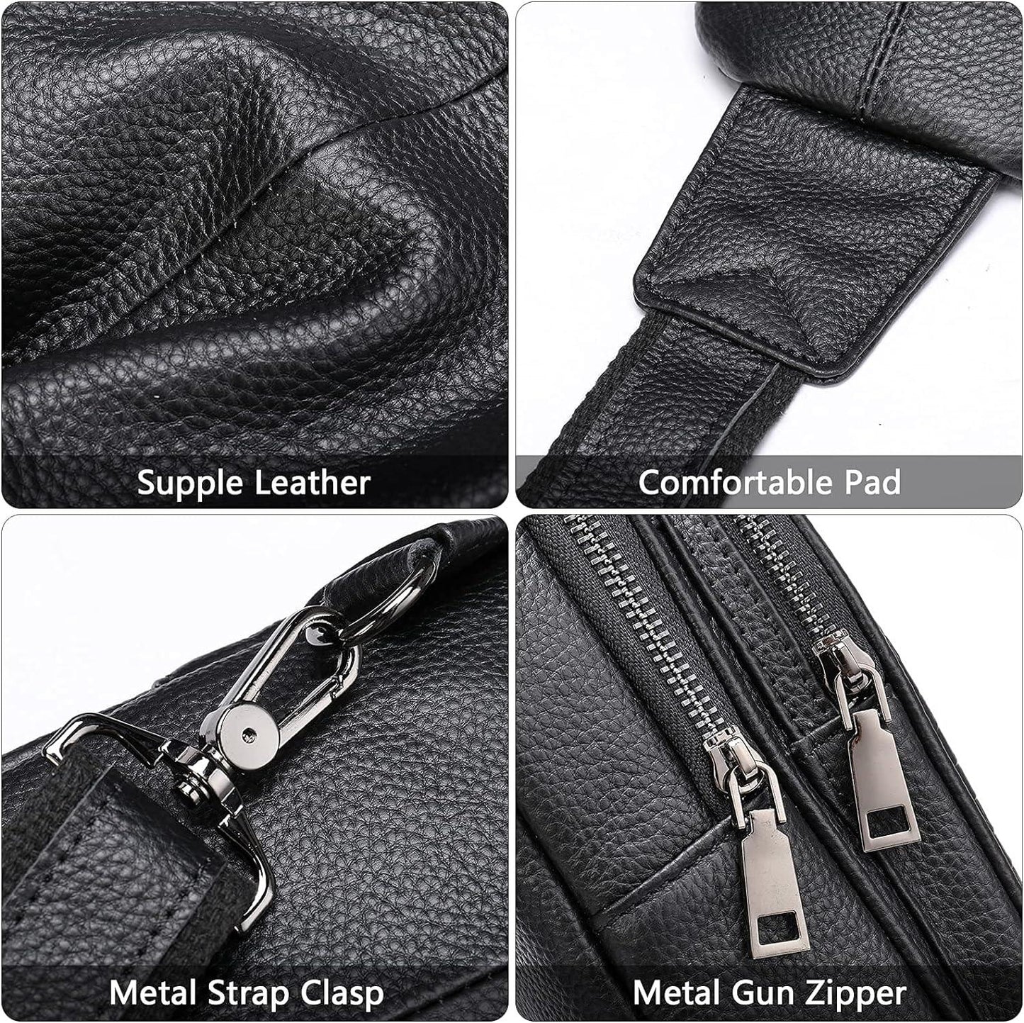FR Fashion Co. Full-Grain Leather Crocodile Bag