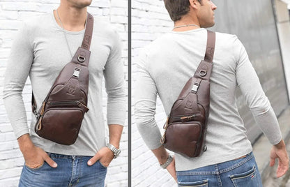 Leather Crossbody Chest Bag – Refined & Rugged