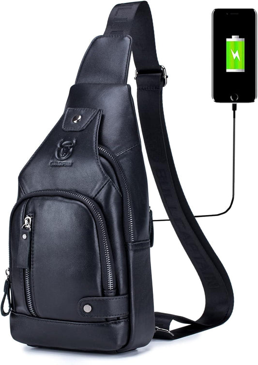 FR Fashion Co. Classic Urban Leather Sling Bag