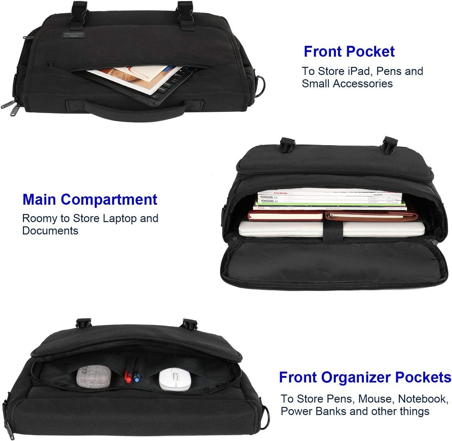 FR Fashion Co. 15.6" Men's Padded Laptop Compartment Messenger Bag