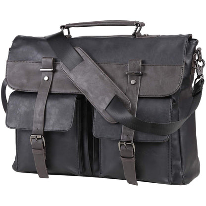 FR Fashion Co. 16" Men's Leather Messenger Bag