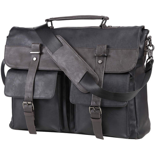 FR Fashion Co. 16" Men's Leather Messenger Bag
