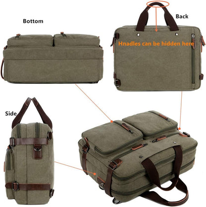 FR Fashion Co. 17" Convertible Briefcase Backpack
