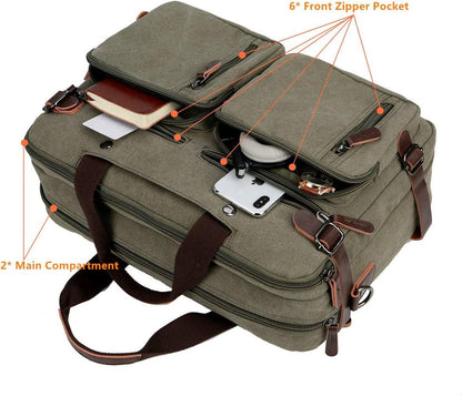 FR Fashion Co. 17" Convertible Briefcase Backpack