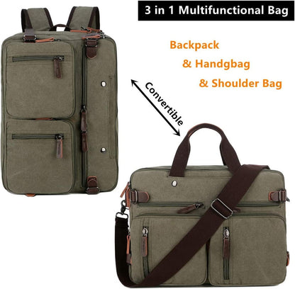 FR Fashion Co. 17" Convertible Briefcase Backpack