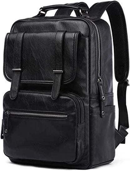 FR Fashion Co. 17" Men's Leather Travel Backpack