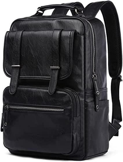 FR Fashion Co. 17" Men's Leather Travel Backpack