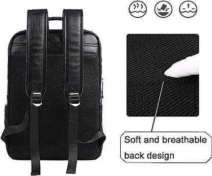 FR Fashion Co. 17" Men's Leather Travel Backpack