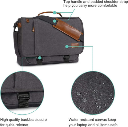 FR Fashion Co. 18.5" Canvas Laptop Messenger Bag