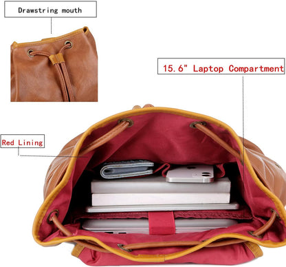 FR Fashion Co. 15.6″ Vegan Leather Laptop Backpack