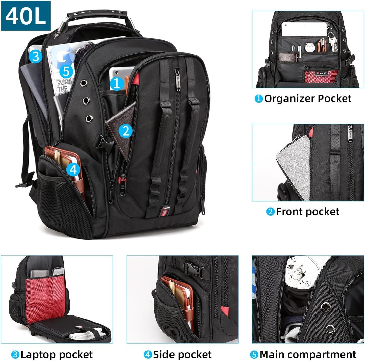FR Fashion Co. 20" XL Heavy Duty Travel Backpack