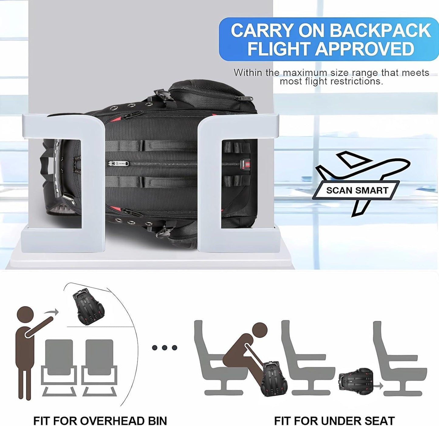 FR Fashion Co. 20" XL Heavy Duty Travel Backpack