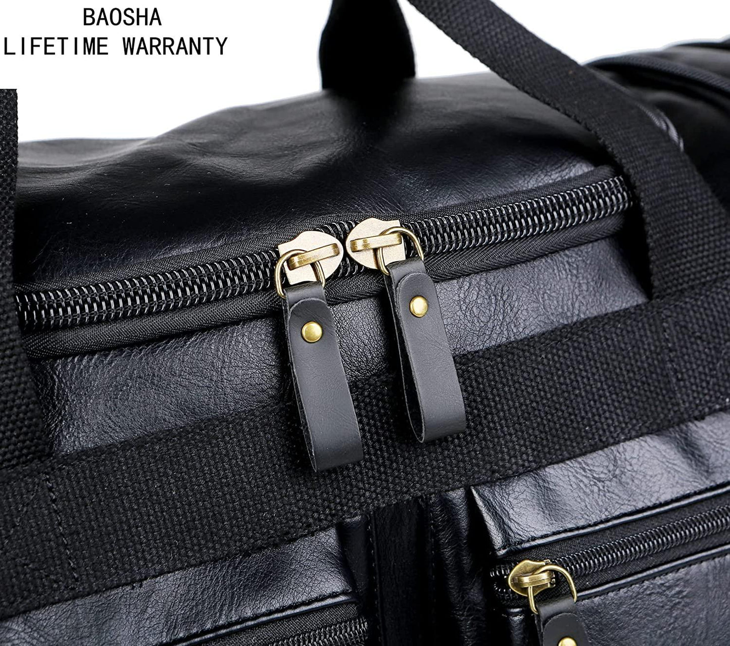 FR Fashion Co. 21" Men's Leather Expandable Duffel Bag