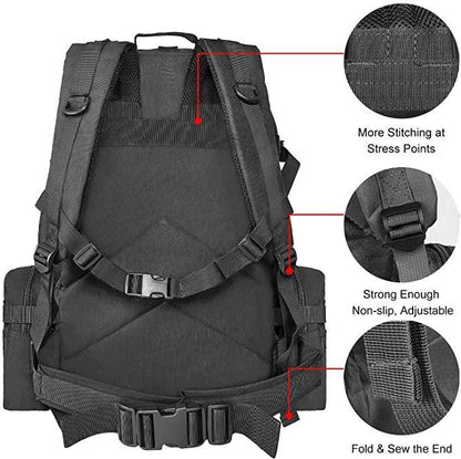 Carry-All Military Tactical Backpack – 60L Modular Gear Pack