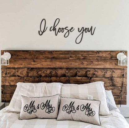 I Choose You Wood Words Sign