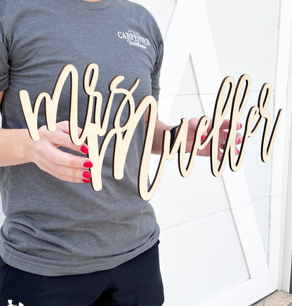 Teacher Last Name Sign