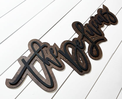 Custom 3D name sign
