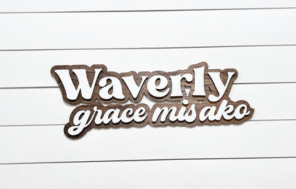 Custom 3D name sign
