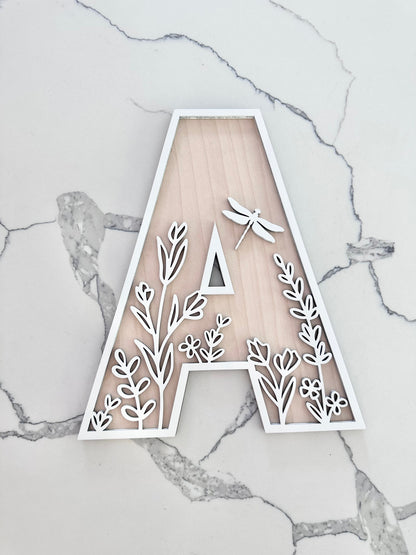 Wildflower Alphabet Lettering - ONE letter