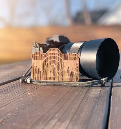 Mountain Camera Wooden Sticker | 7