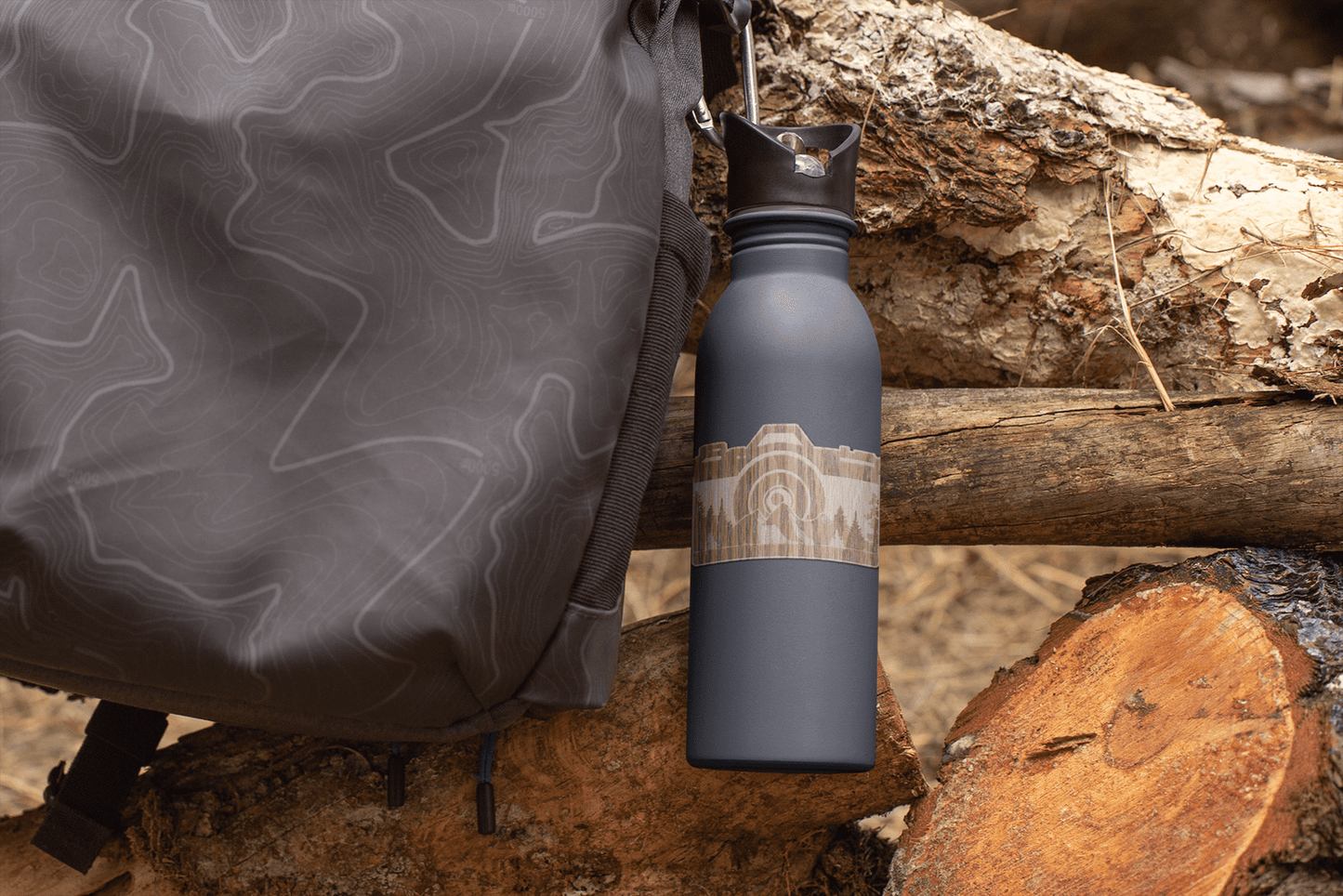 Mountain Camera Wooden Sticker | 7
